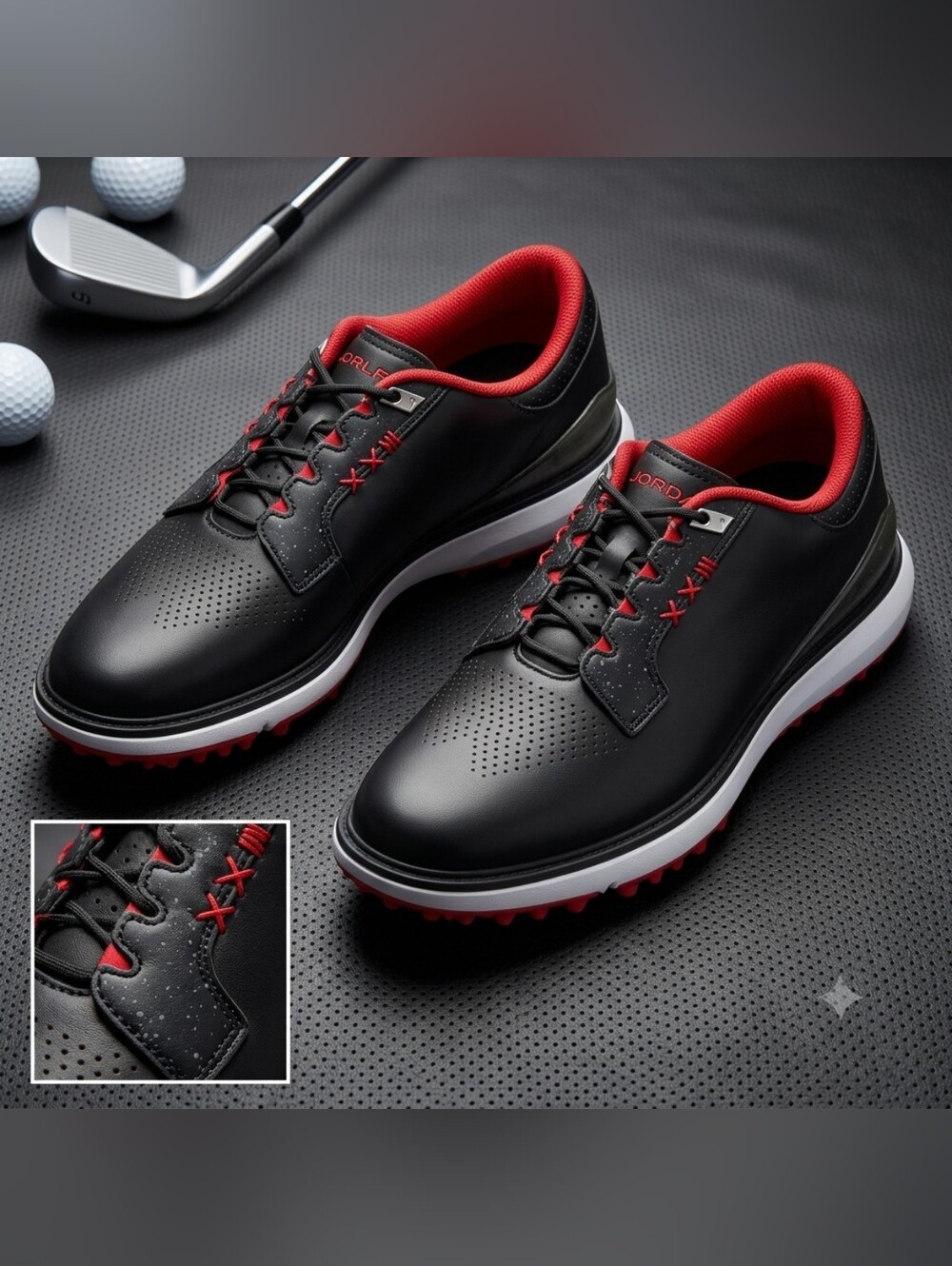 Jordan ADG 5 FQ6642-001 Sneaker Men's Size 8.5 Black Leather Golf Shoes New